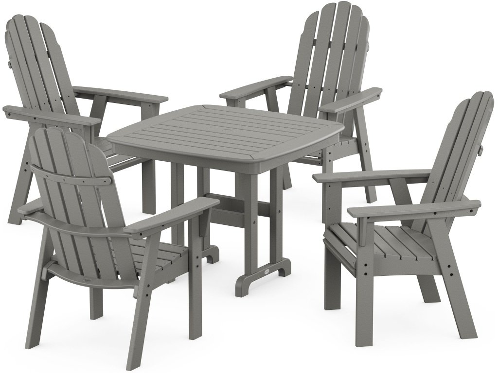 Vineyard Curveback Adirondack 5-Piece Dining Set