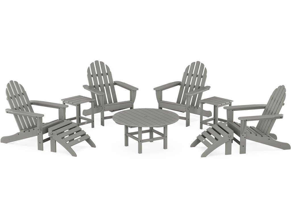 Classic Adirondack Chair 9-Piece Conversation Set