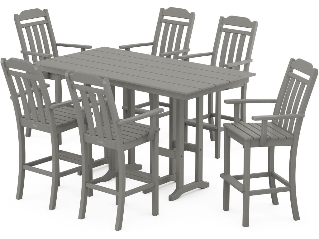 Country Living Arm Chair 7-Piece Farmhouse Bar Set