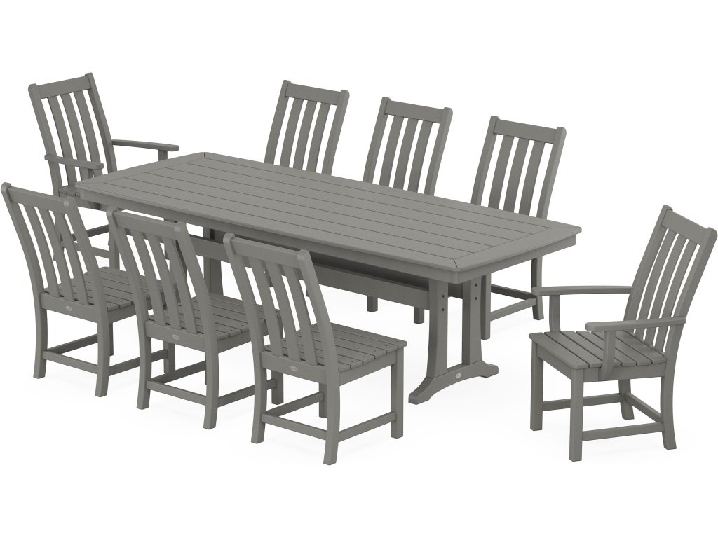Vineyard 9-Piece Dining Set With Trestle Legs