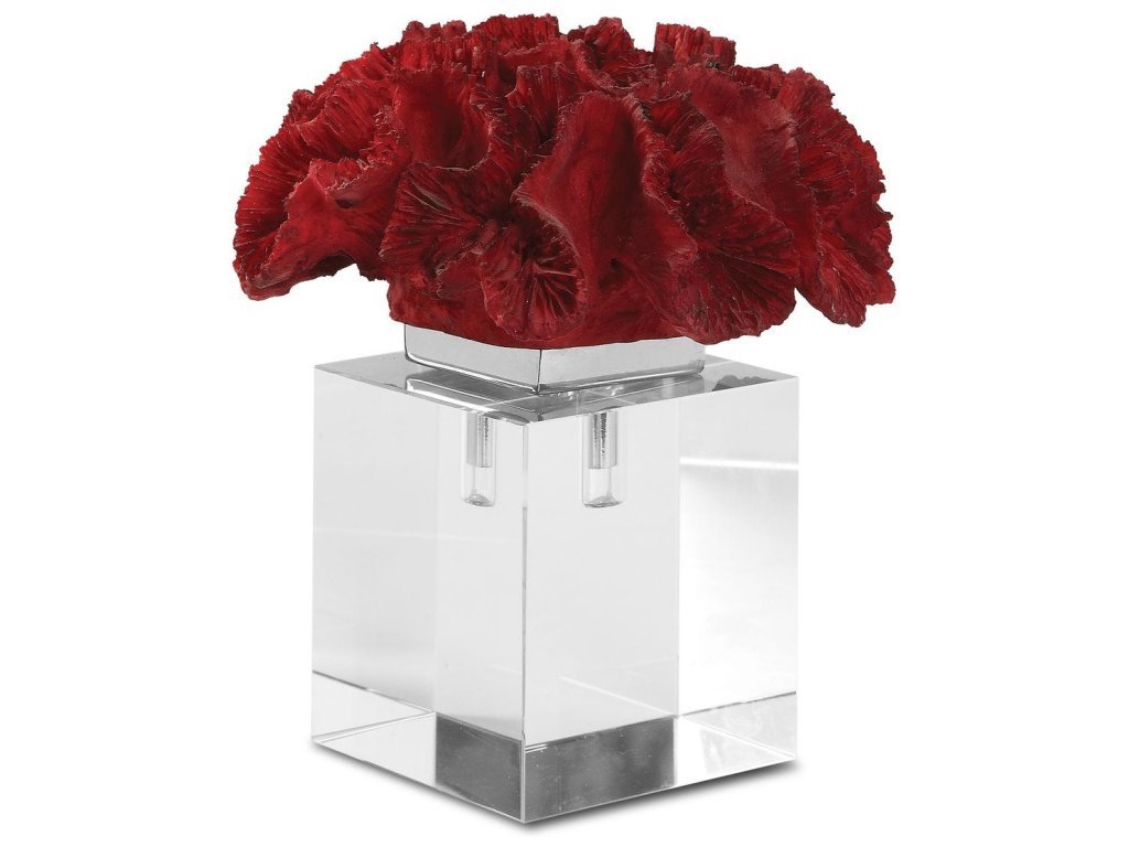 Red Coral Cluster Sculpture