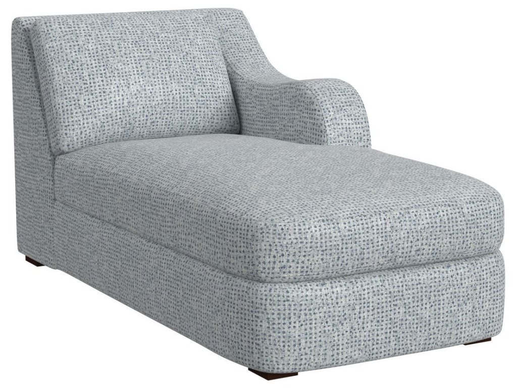Big Wave Chaise, Right Arm Facing - Dashing Blue