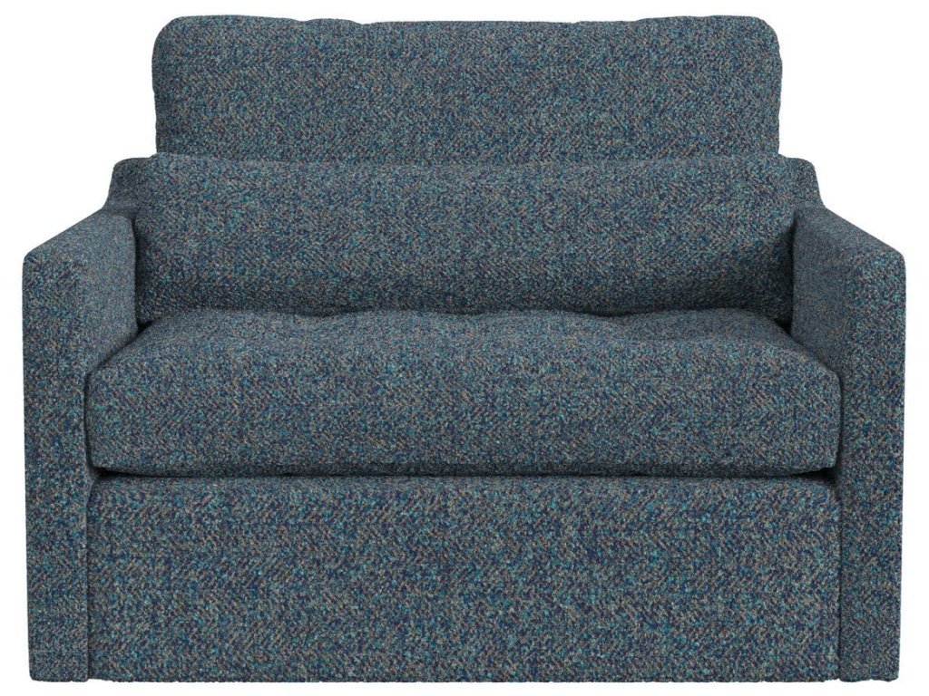 Slope Tufted Swivel Chair-And-A-Half - Tweedy Bird Jewel