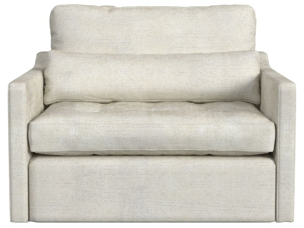 Slope Tufted Swivel Chair-And-A-Half - Splendor Sesame