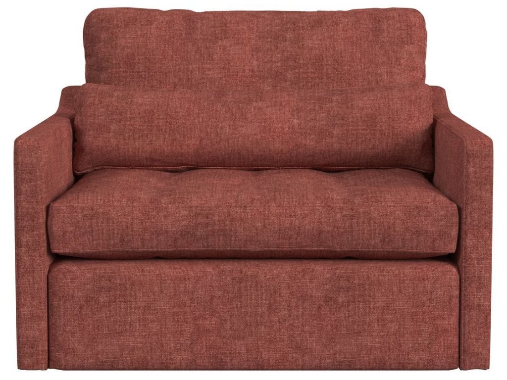 Slope Tufted Swivel Chair-And-A-Half - Vintage Tea Rose