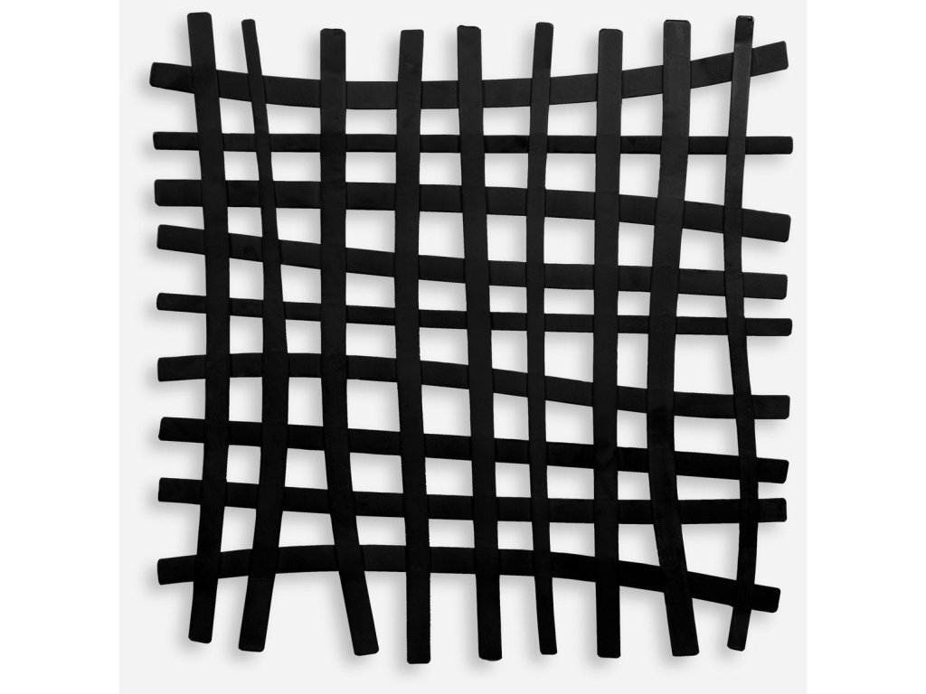 Gridlines Metal Wall Decor, Black