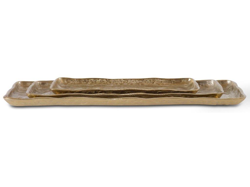 Artisan Trays, Antique Gold, S/3