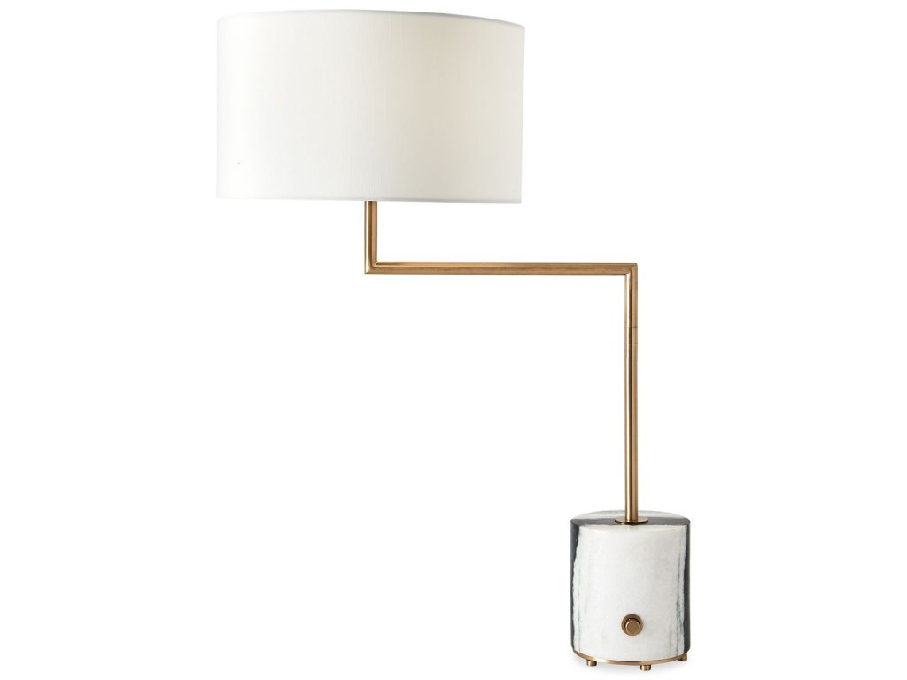 Pivot Table Lamp - Panda Marble/Brass