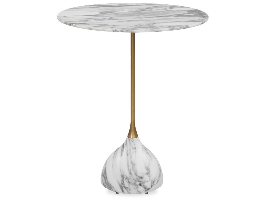 Kiss Accent Table - Arabescato Marble