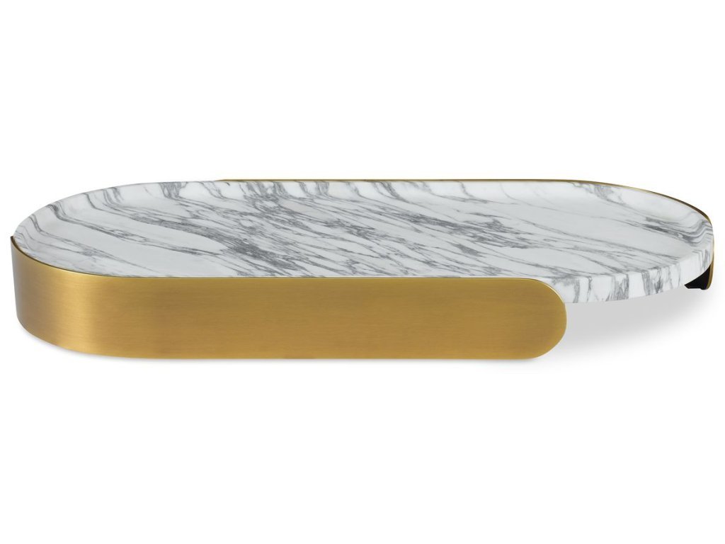 Lozenge Tray - Arabescato Marble