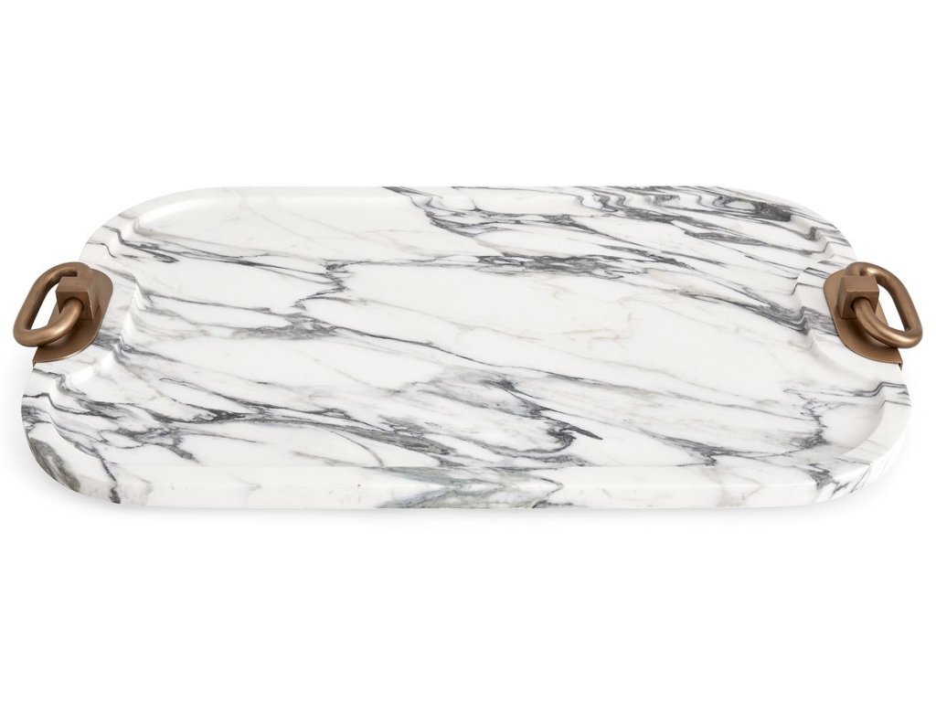 Hippodrome Tray - Arabescato Marble