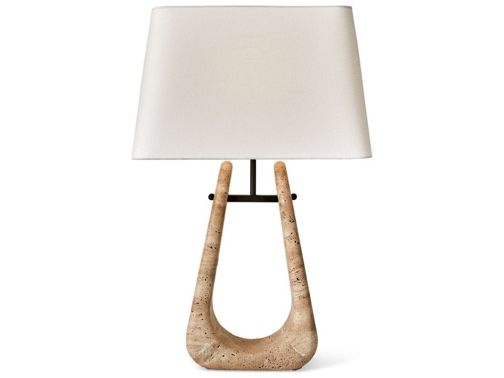 Crossbow Table Lamp - Travertine