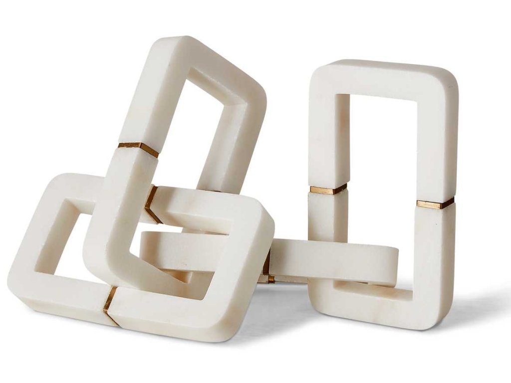 Connection Sculpture - White Marble