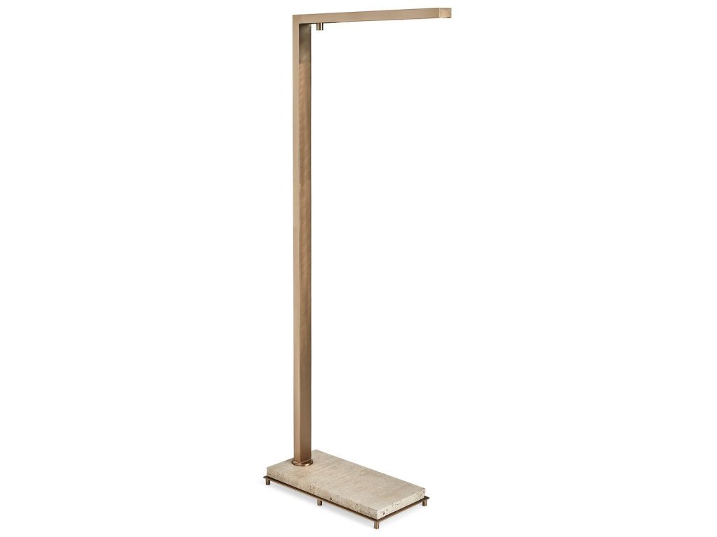 Illume Floor Lamp - Travertine/Brass