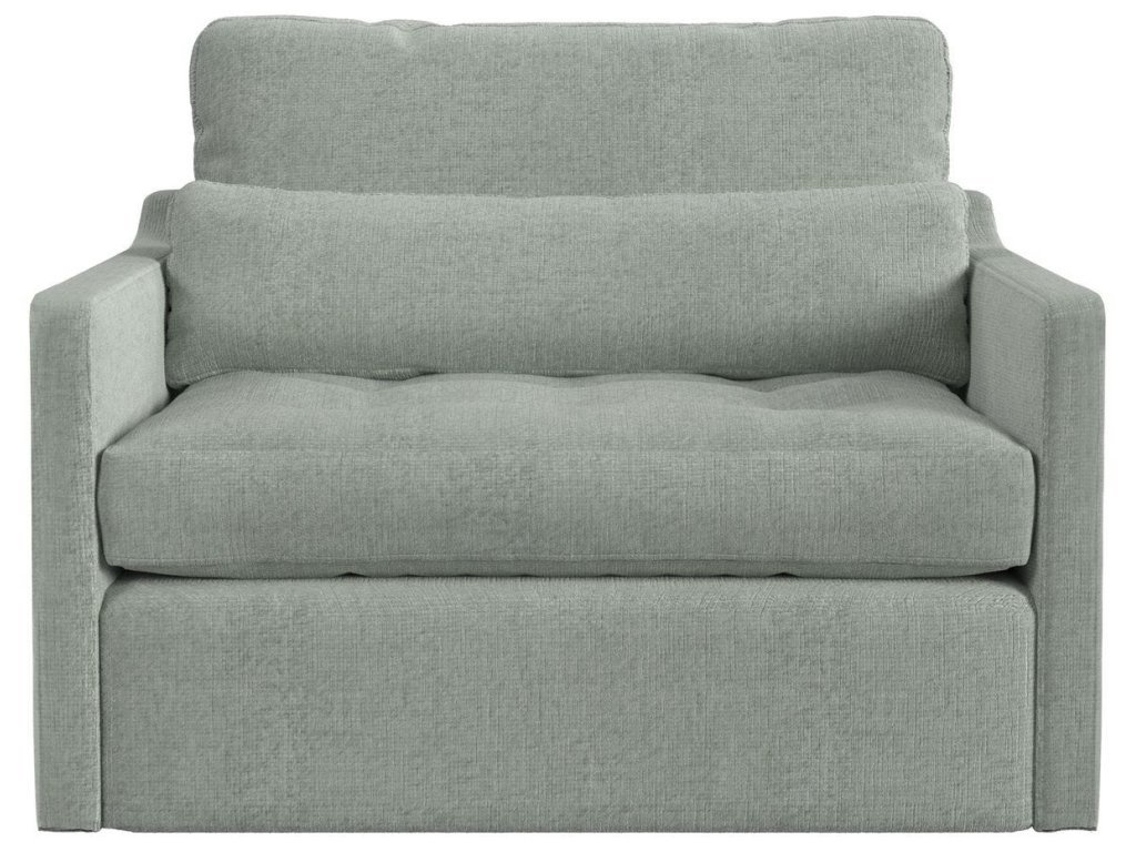 Slope Tufted Swivel Chair-And-A-Half - Criss Cross Sea Salt