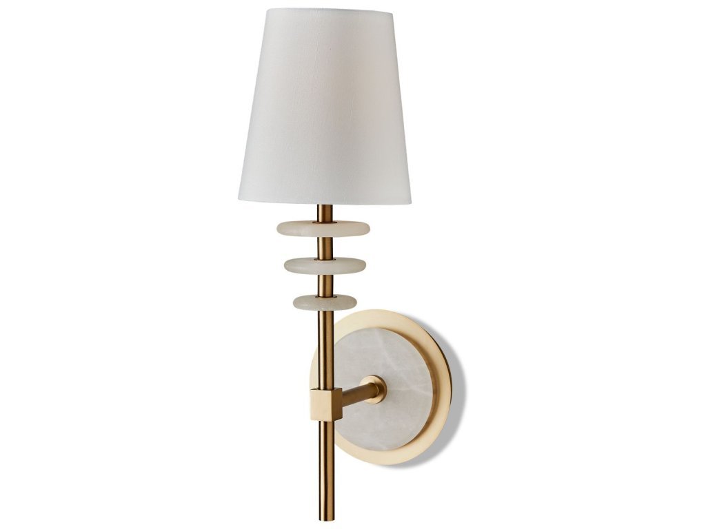 Alabaster Torch, 1 Lt Sconce