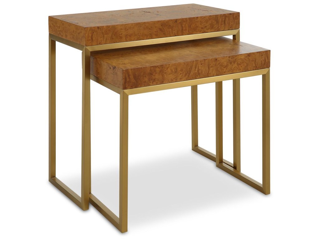 Burl-Esque Nesting Tables, S/2