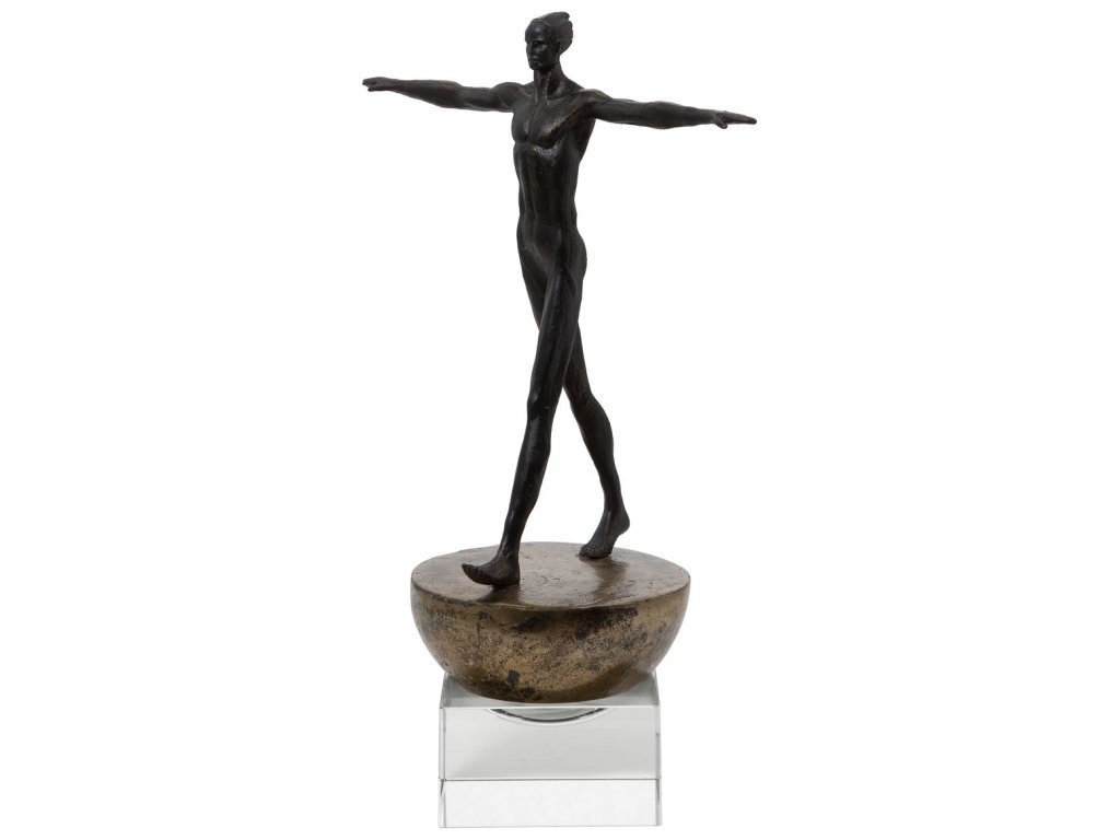 Man Finding Balance Sculpture