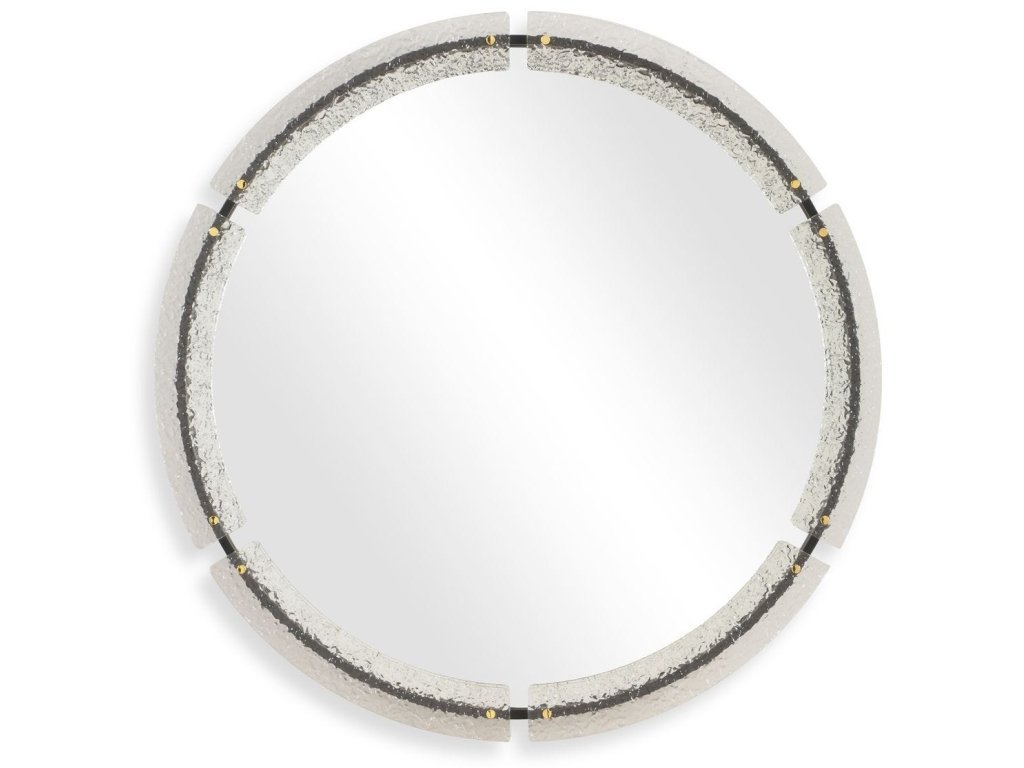 Crystalline Round Mirror