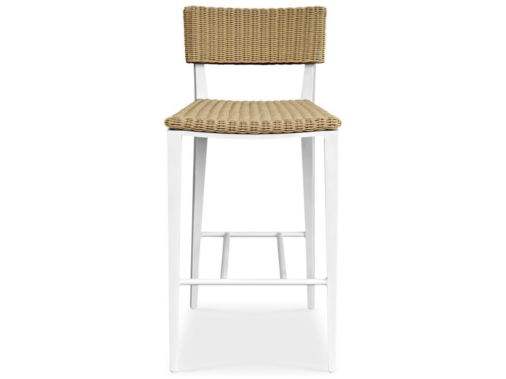 Calbas Outdoor Bar Stool, White