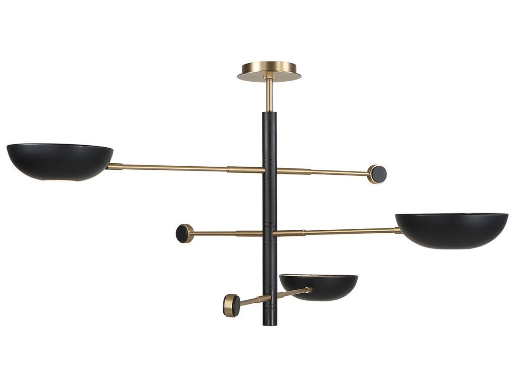 Swinger, 3 Lt Pendant - Black