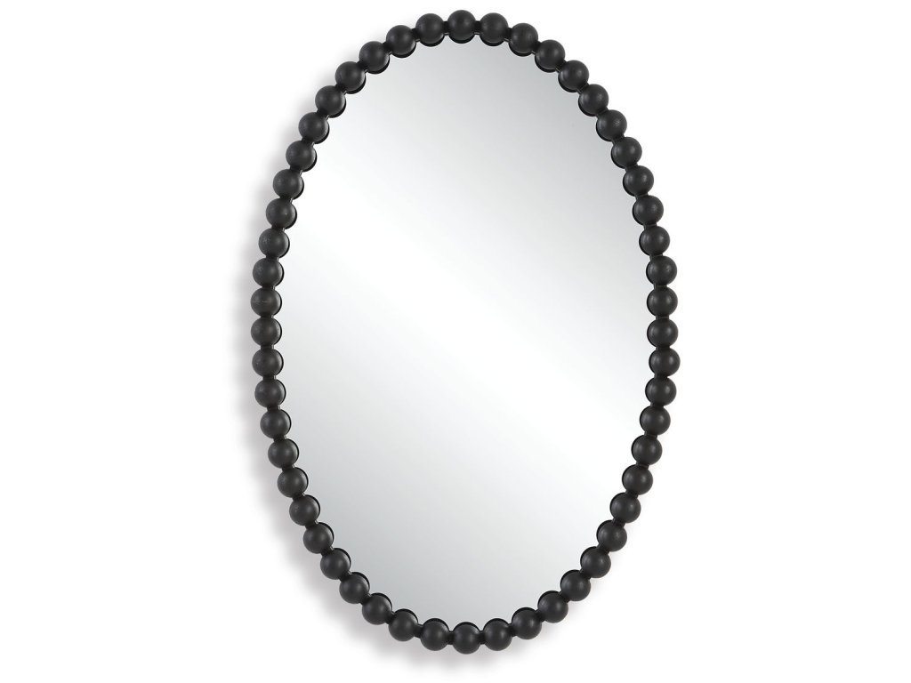 Serna Oval Mirror, Black