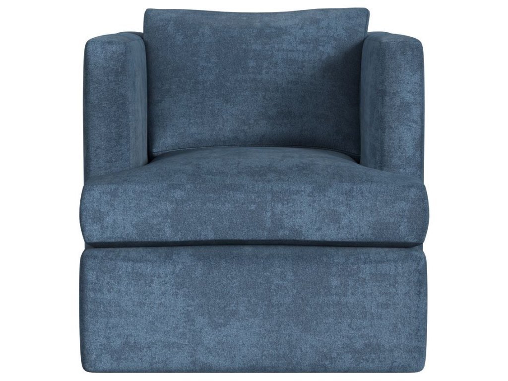 Elevated Swivel Chair - Lux Peacock
