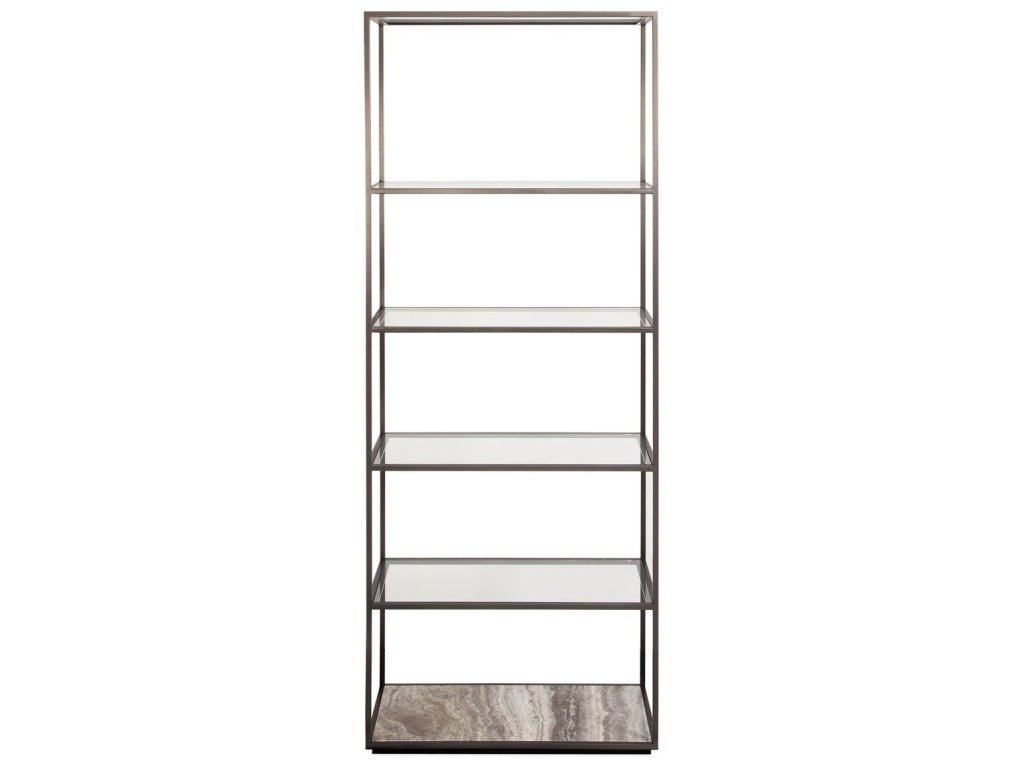 Floating Plane Etagere - Travertine/Bronze