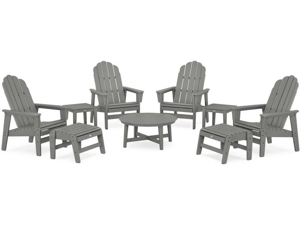Vineyard Grand Upright Adirondack 9-Piece Conversation Set