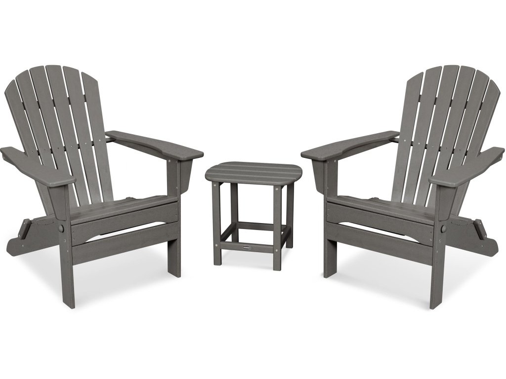 South Beach 3-Piece Folding Adirondack Set