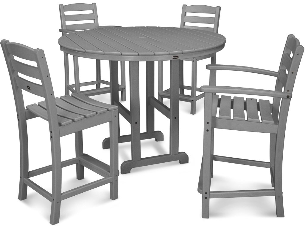 La Casa CafÃ© 5-Piece Round Farmhouse Counter Dining Set