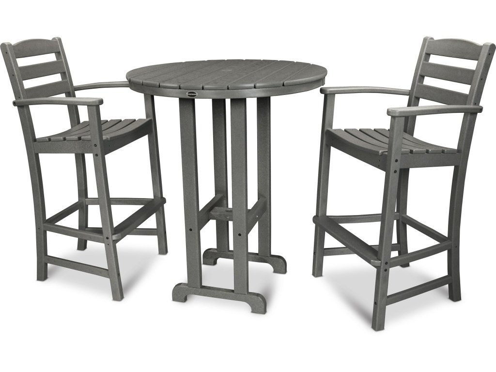 La Casa CafÃ© 3-Piece Round Farmhouse Bar Set