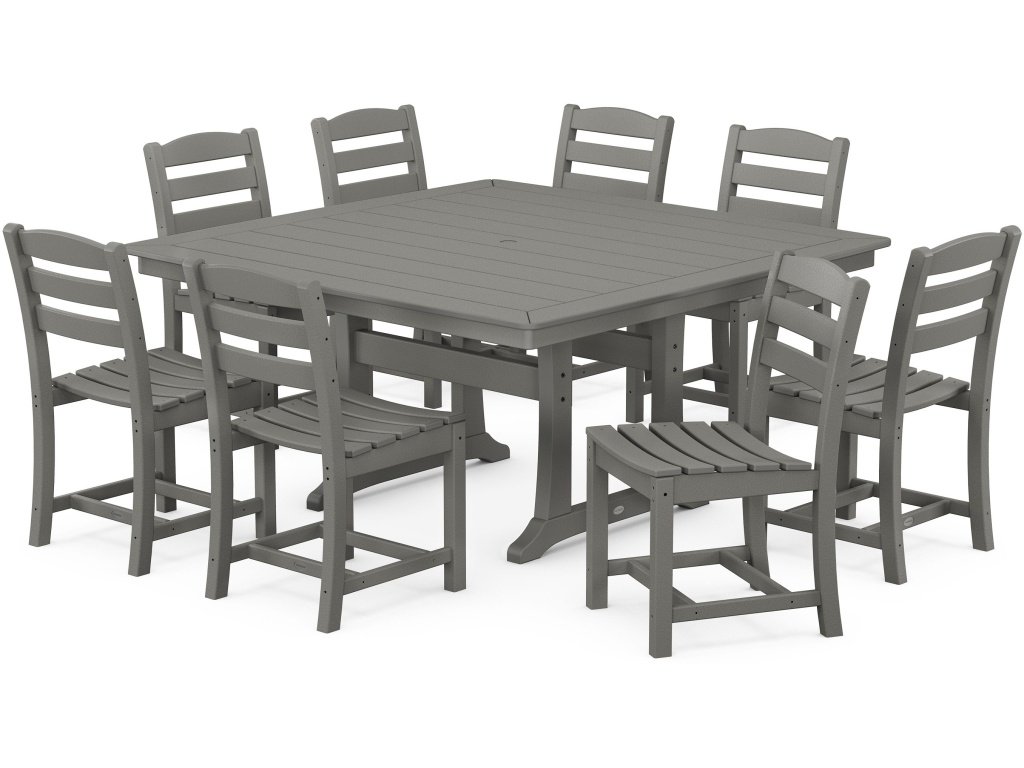 La Casa CafÃ© 9-Piece Nautical Trestle Dining Set