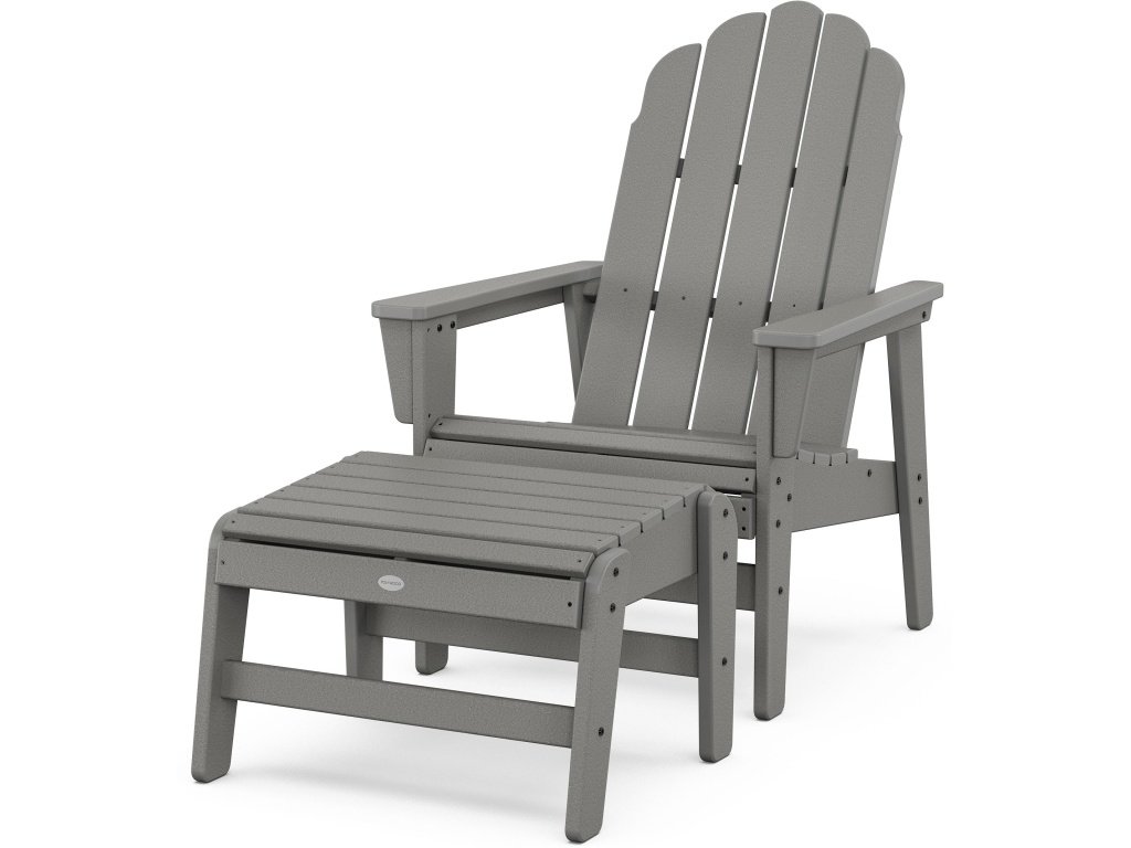 Vineyard Grand Upright Adirondack Chair With Ottoman