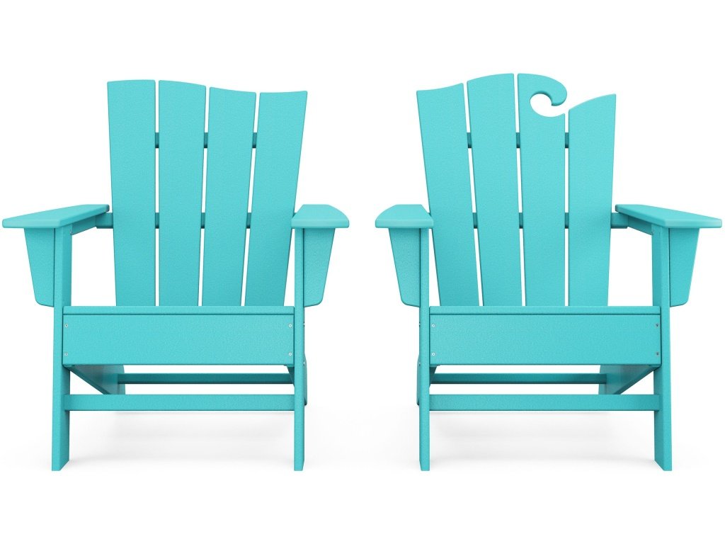 Wave 2-Piece Adirondack Set With The Wave Chair Left